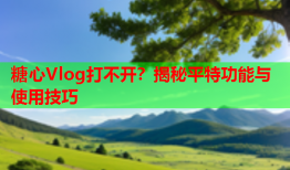 糖心Vlog打不开？揭秘平特功能与使用技巧