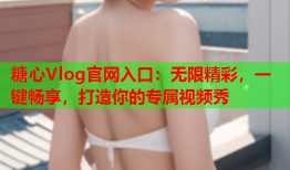 糖心Vlog官网入口：无限精彩，一键畅享，打造你的专属视频秀