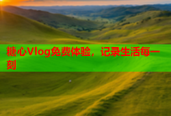 糖心Vlog免费体验，记录生活每一刻