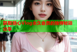 获取糖心Vlog永久会员的独特秘籍分享