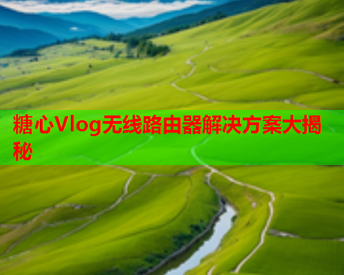 糖心Vlog无线路由器解决方案大揭秘