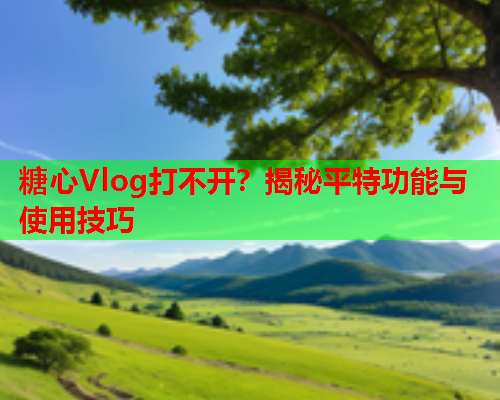 糖心Vlog打不开？揭秘平特功能与使用技巧