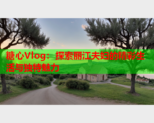 糖心Vlog：探索丽江夫妇的精彩生活与独特魅力